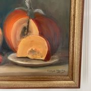 Old Oil Painting Still Life Golden Frame Signed Marcille 1990