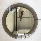 Smoked round design mirror Veca Italy