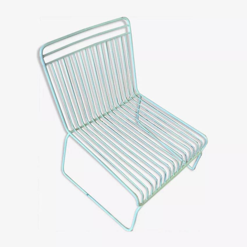 Outdoor or indoor wrought iron armchair