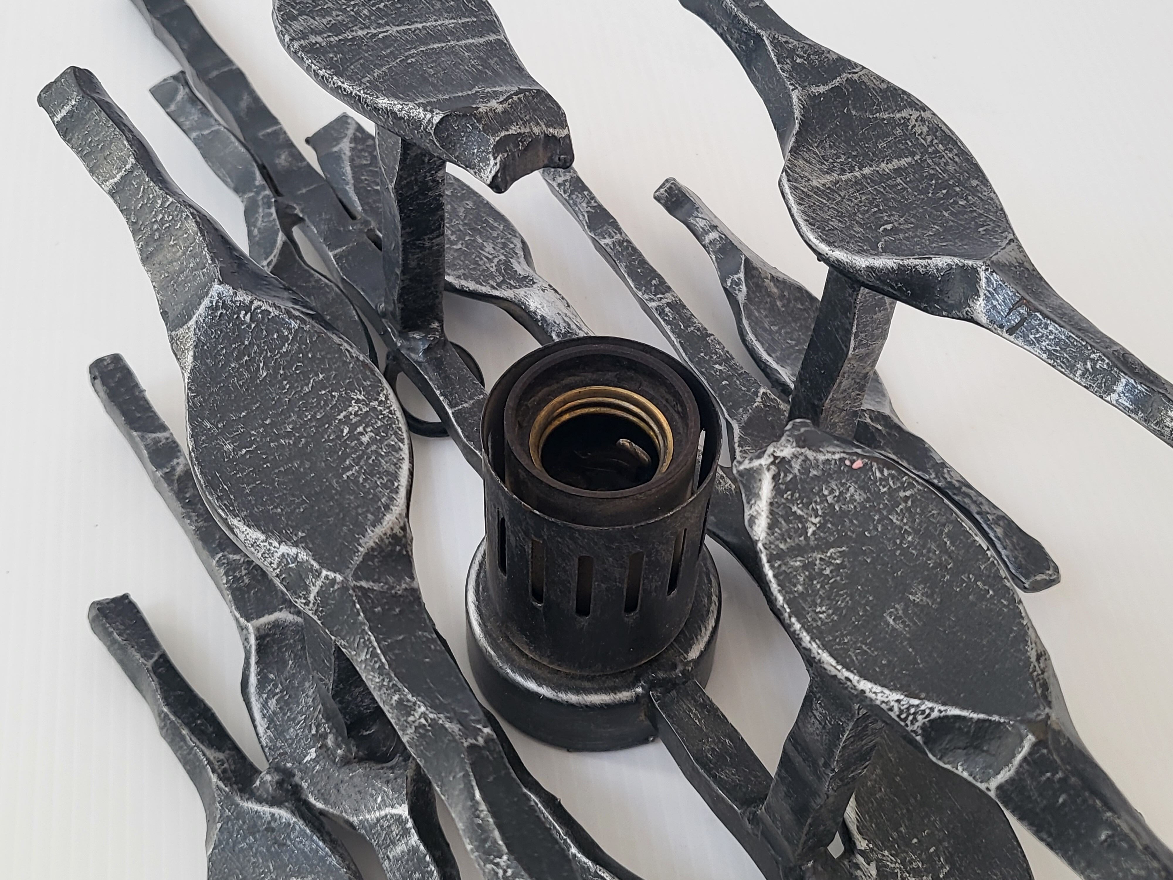 Brutalist wall lamp 1970 vintage