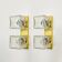 Set of 2 Ice Cube Wall Lamps or Flush Lights by J.T. Kalmar