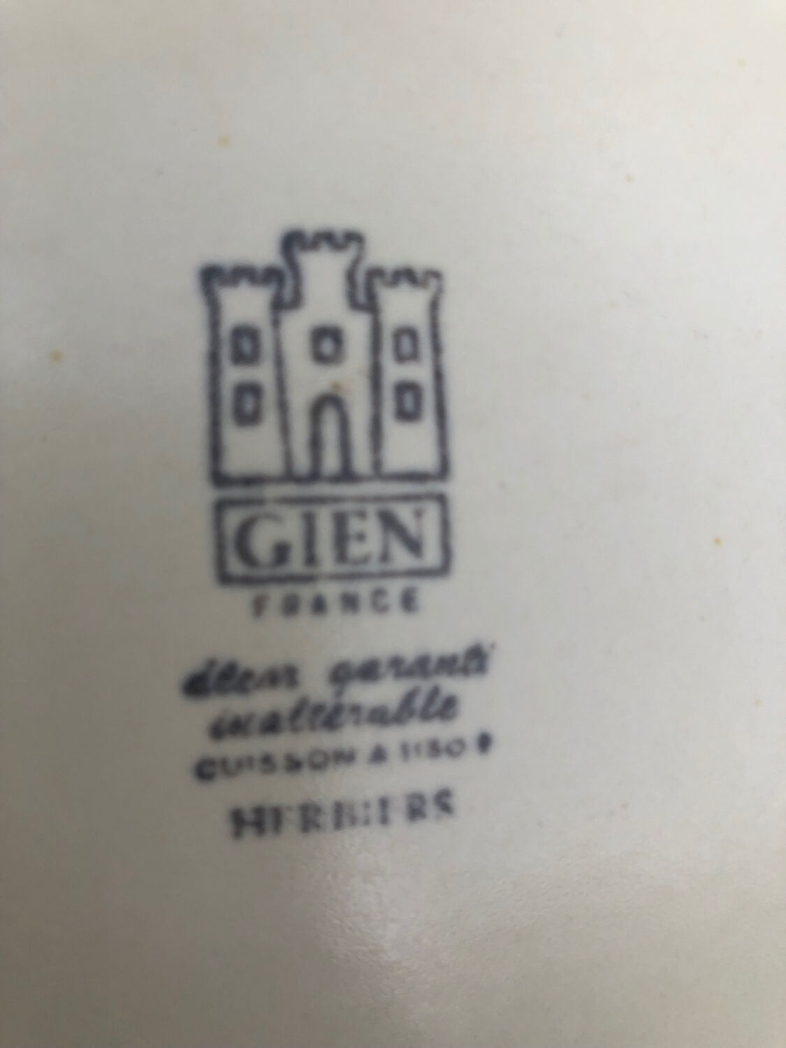 Gien oval dish Herbiers series