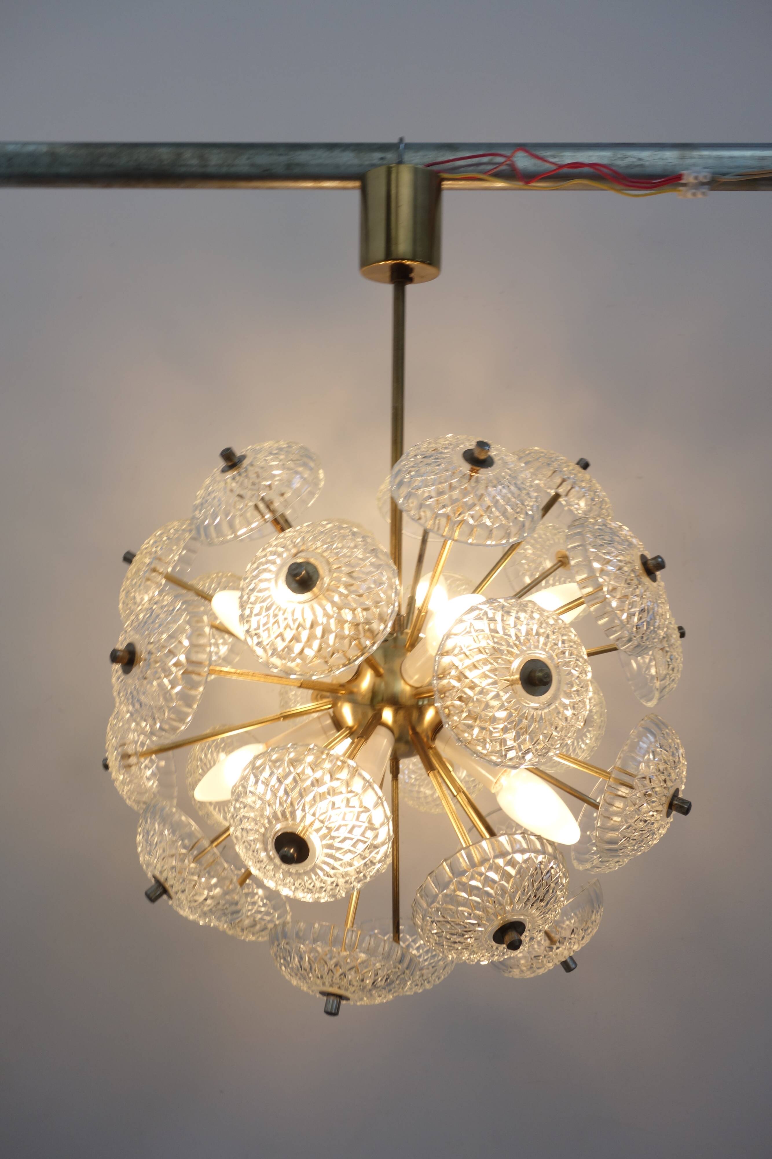 Sputnik lamp by Kamenicky Senov Czech 1970s