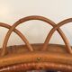 Mirror large rattan format form the 1960s flower 56cm