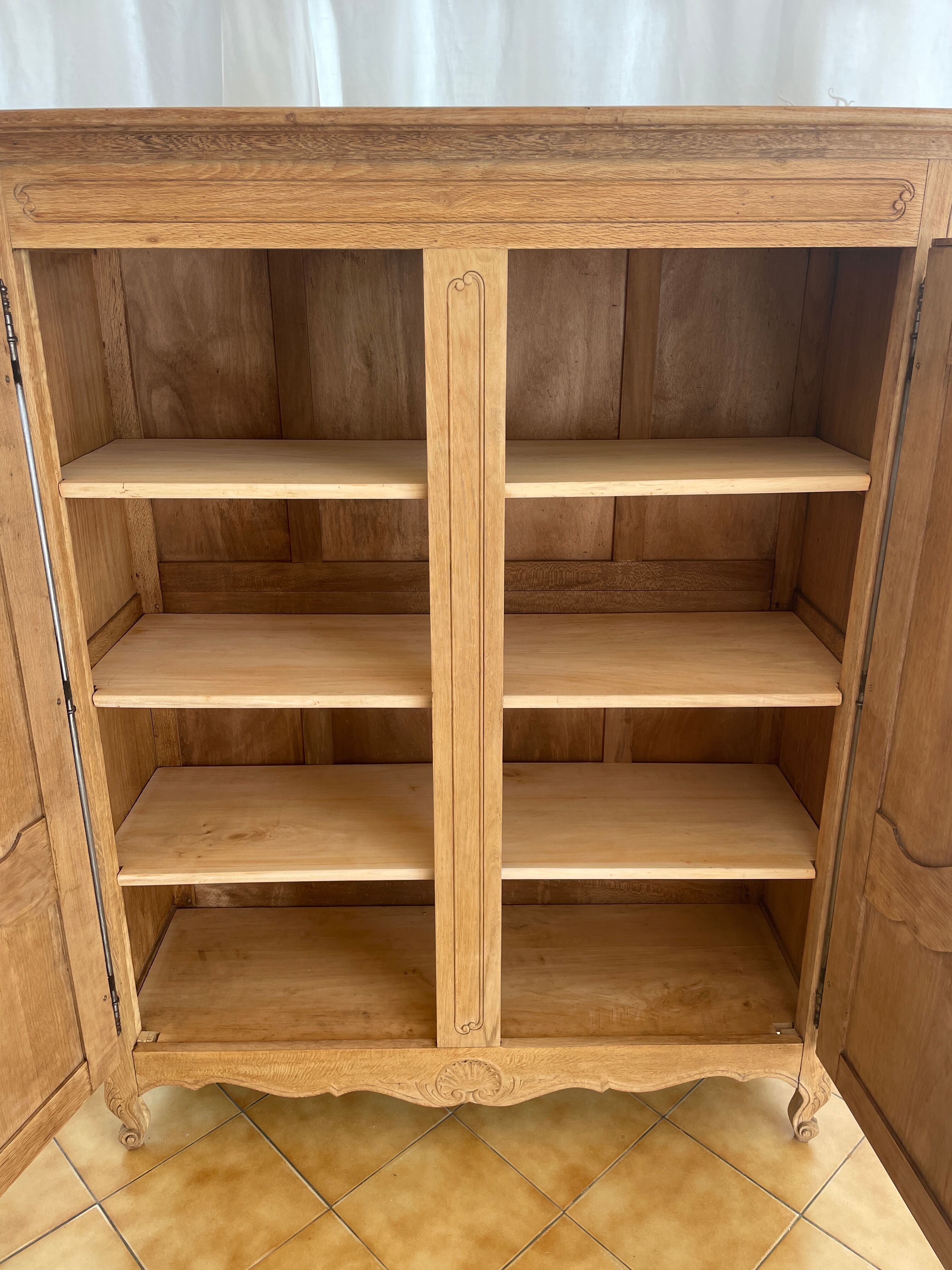 Vintage raw wood cabinet