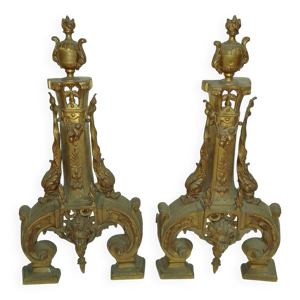 2 Chenets de cheminée