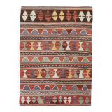 Multicolor Handmade Wool Kilim Rug, 123x169Cm