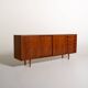 Danish teak sideboard with sliding doors, 1960s