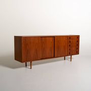 Danish teak sideboard with sliding doors, 1960s