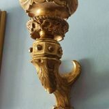 Pair of giltwood wall sconces, mid-19th century