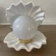 Lampe  coquillage céramique et opaline 70´s