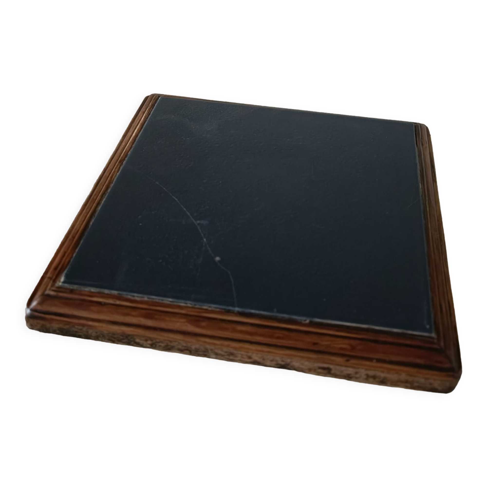Ceramic and wood trivet
