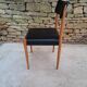Chaise scandinave hêtre et skaï