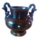 Sarreguemines-style glazed ceramic vase
