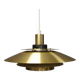 Lampe à suspension en aluminium laqué or de la marque danoise JEKA (fermée au début des années 90) modèle Opus 8037-H