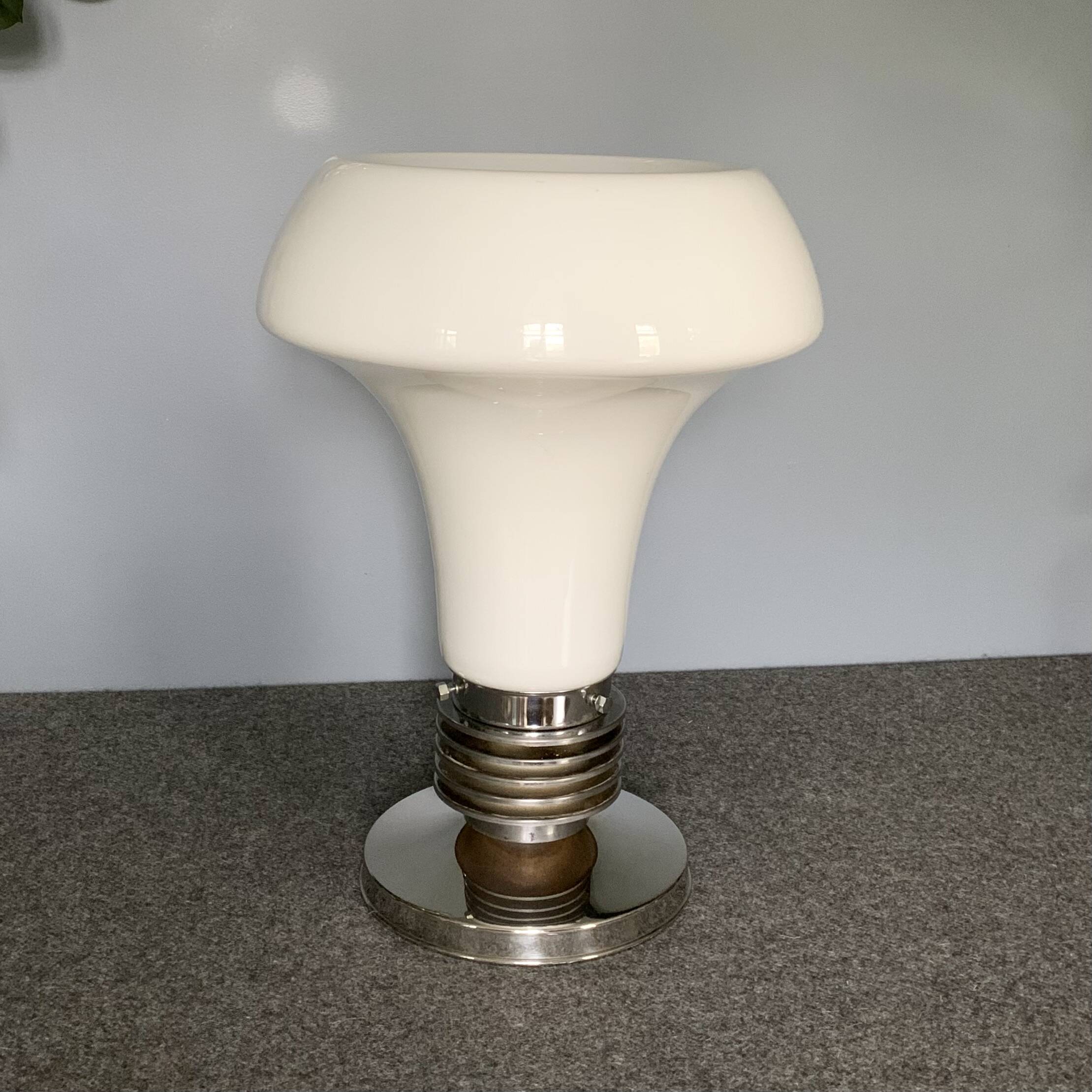 Large Murano glass and chrome lamp