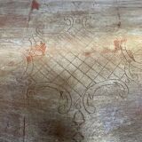 Wooden wall console and antique gilded stucco