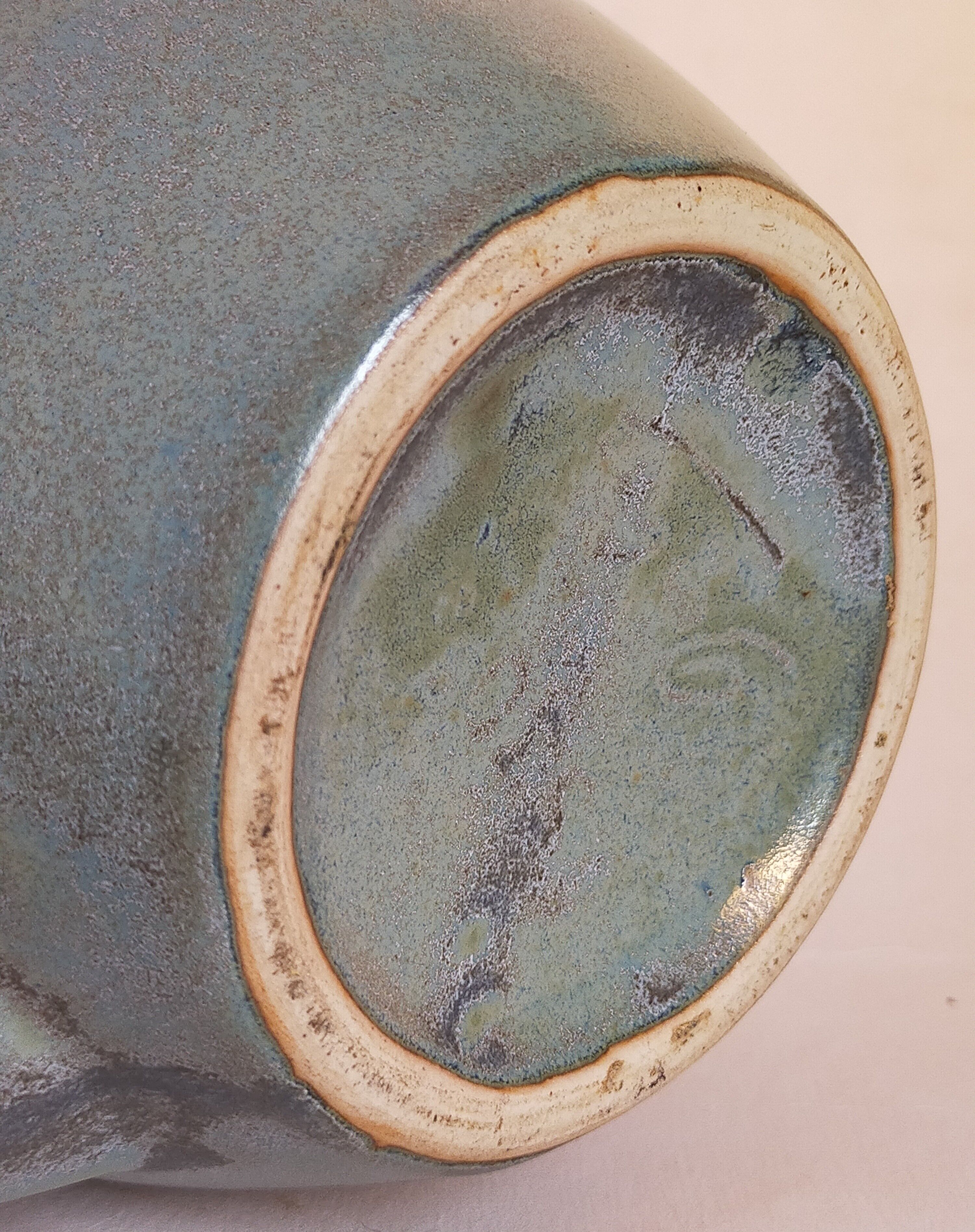 Denbac art-deco pitcher in flammé sandstone