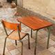 Table-bureau d'enfant teck et sa chaise, vintage années 50/60