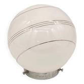 Lampe / suspension / lustre boule opaline , vintage , art déco