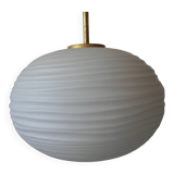Ancien globe abat jour luminaire en verre suspension déco vintage rétro