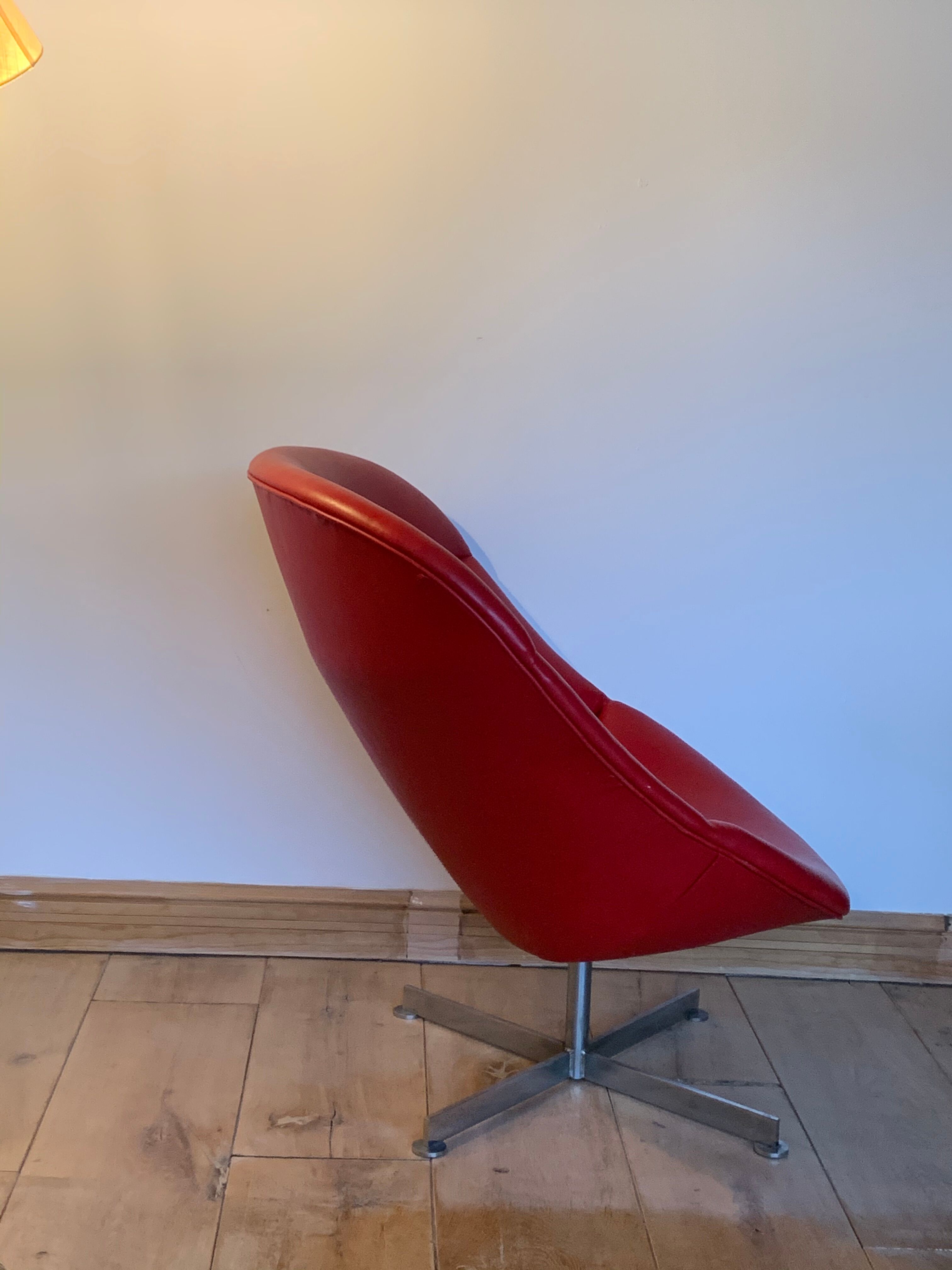 Fauteuil Egg vintage Rohé Noordwolde, années 1960