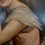 Oil on canvas Portrait of a young woman in bust " XX century