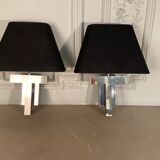 Pair of Lumica wall lamps, Italy, 1970s