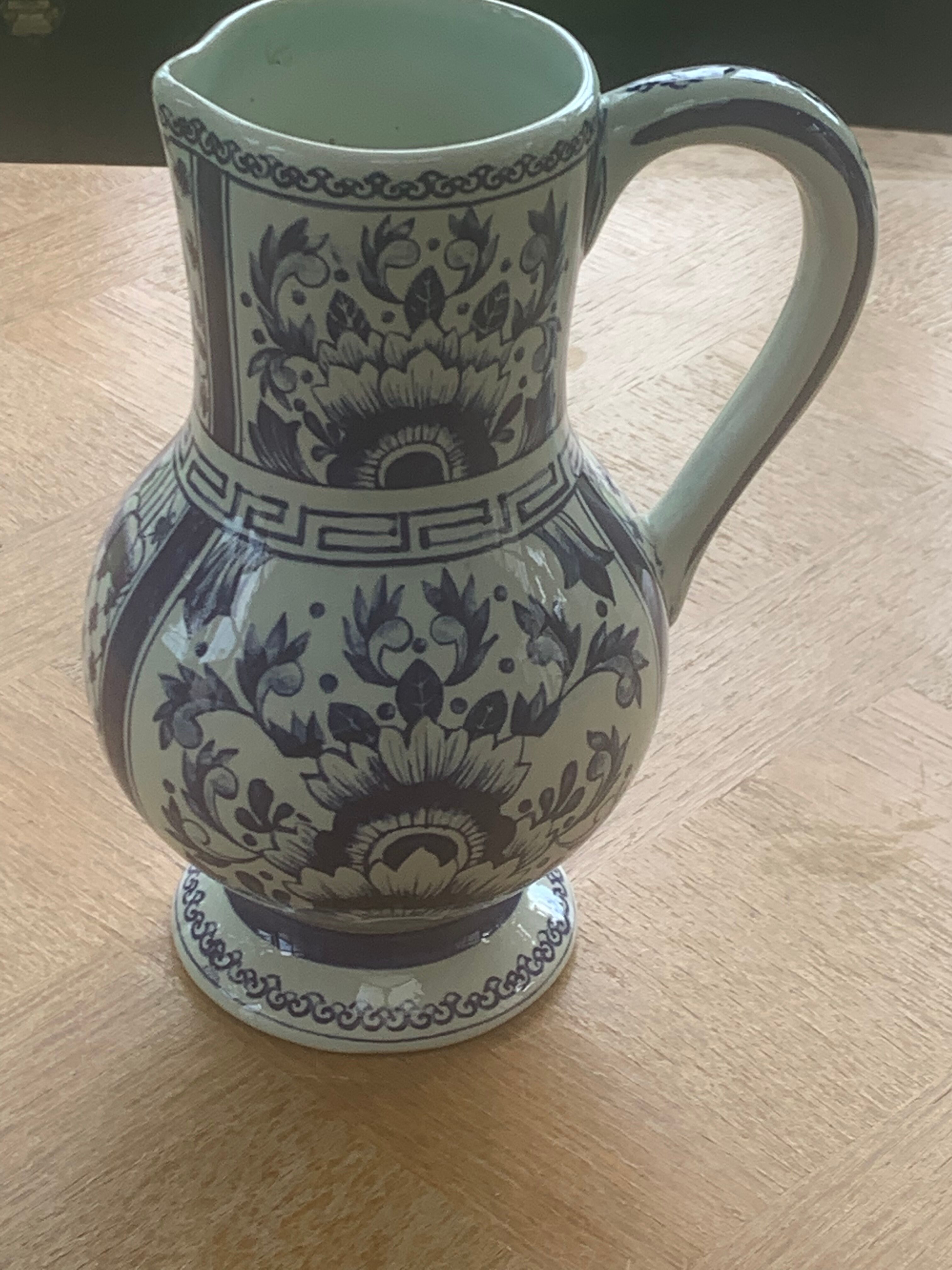 Jug, pitcher, delft pattern amsterdam model of vintage boch