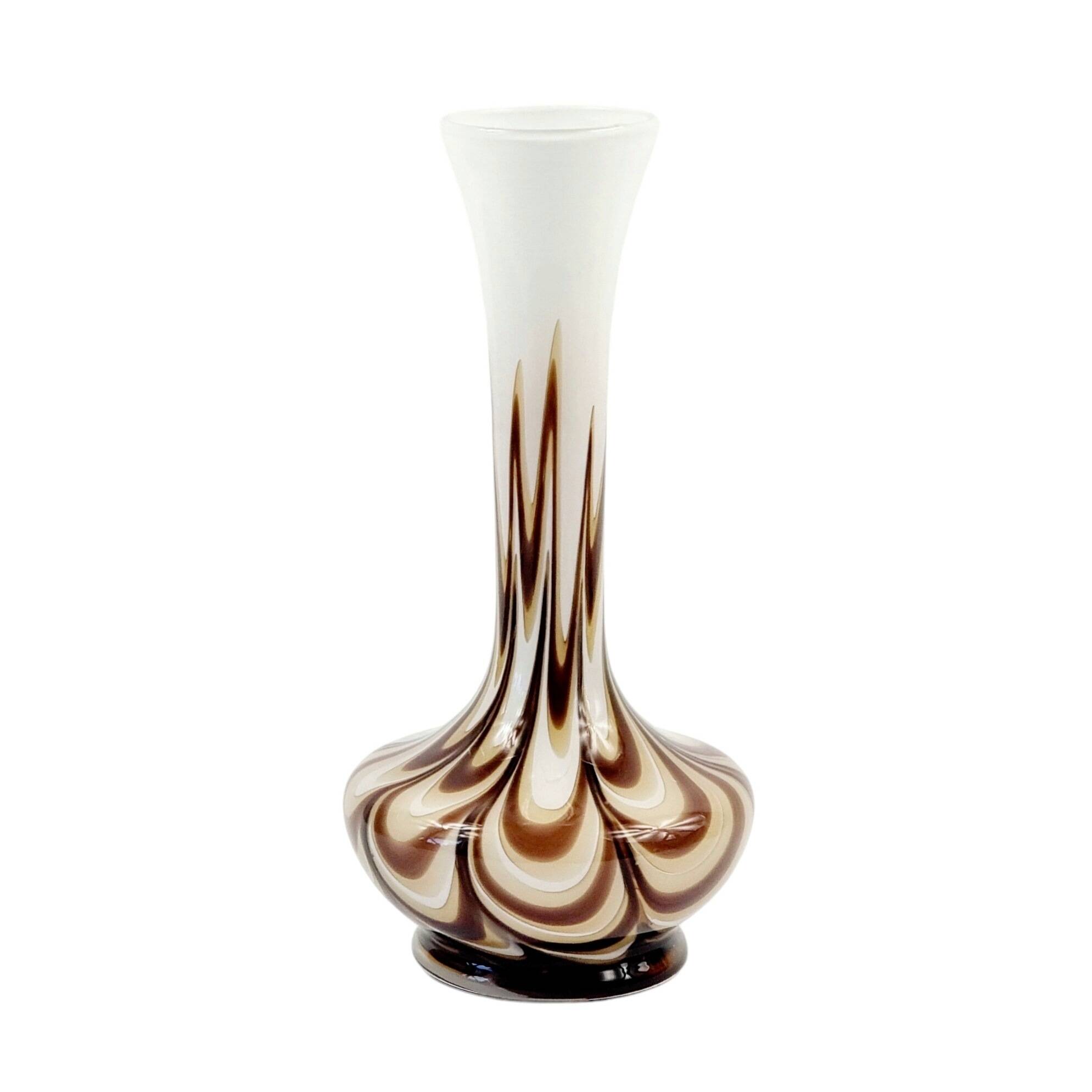 Vintage Pop Art Glass Vase from Opaline Florence, Italy, 1970s