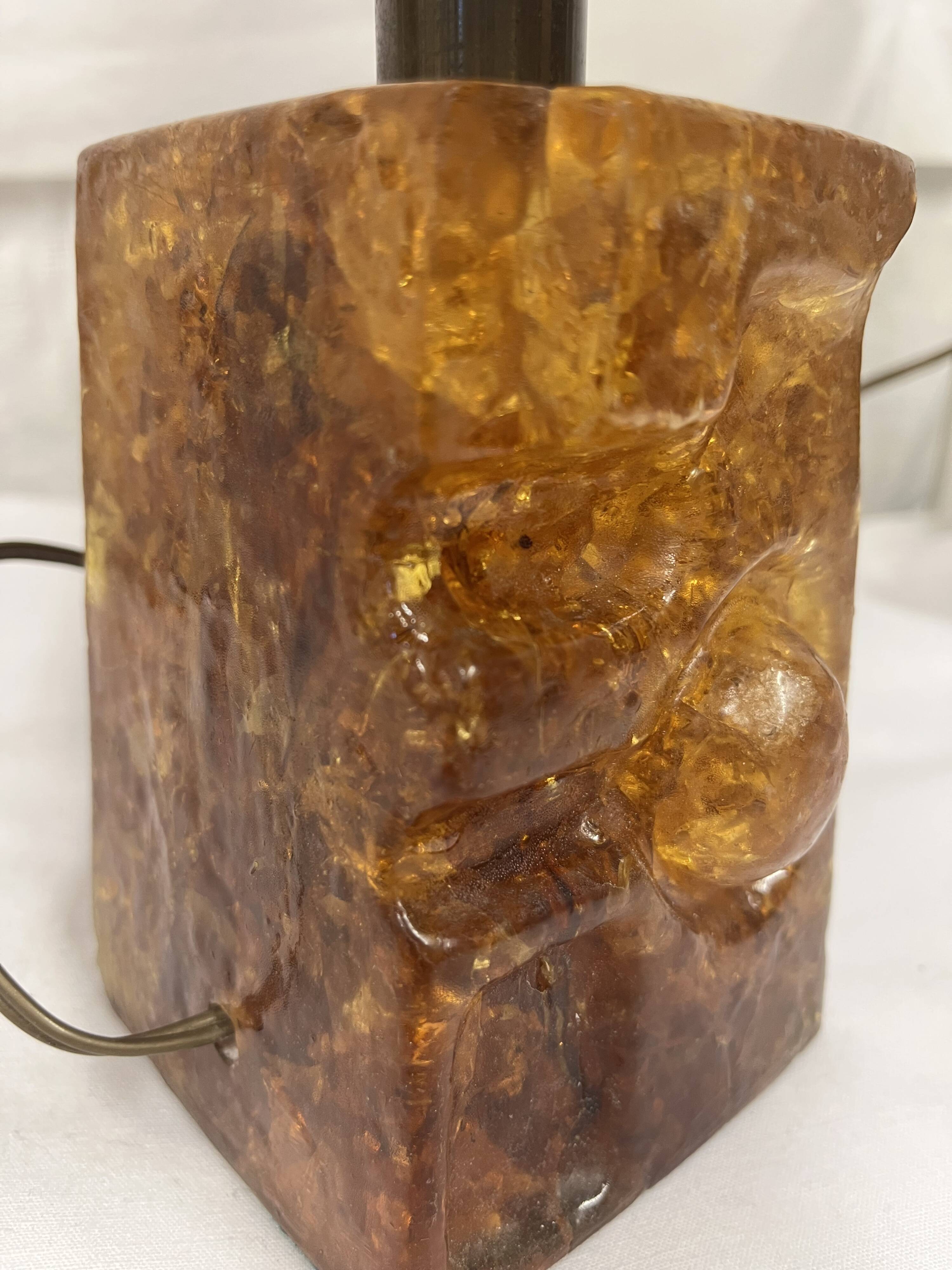 vintage fractal resin lamp 60s/70s