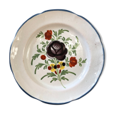 Assiette ancienne XIXème peinte à la main non signée