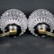Maison Arlus Pair of brass and black wall sconces, France Mid-Century