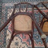 2 vintage caned bistro chairs