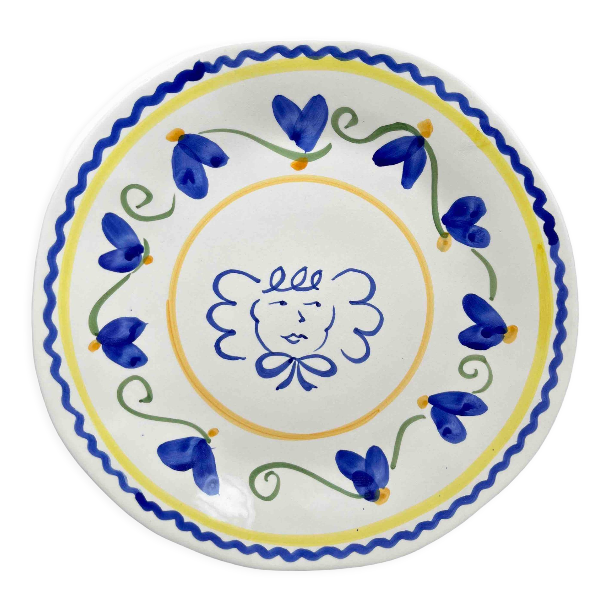 Dessert plate blue