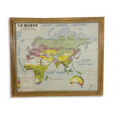 Worldwide geographic school poster double sided