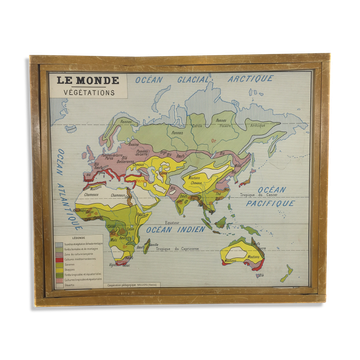 Worldwide geographic school poster double sided