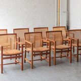 Set of 8 'King series' dining chairs by Rud Thygesen & Johnny Sørensen