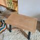 Table basse vintage chêne brut et noir