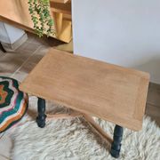 Vintage coffee table in raw oak and black