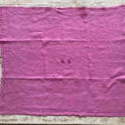 Set of 10 monogrammed pink napkins MB - 78x65 cm - cotton