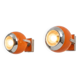 Pair of vintage 70s eyeball wall lights.