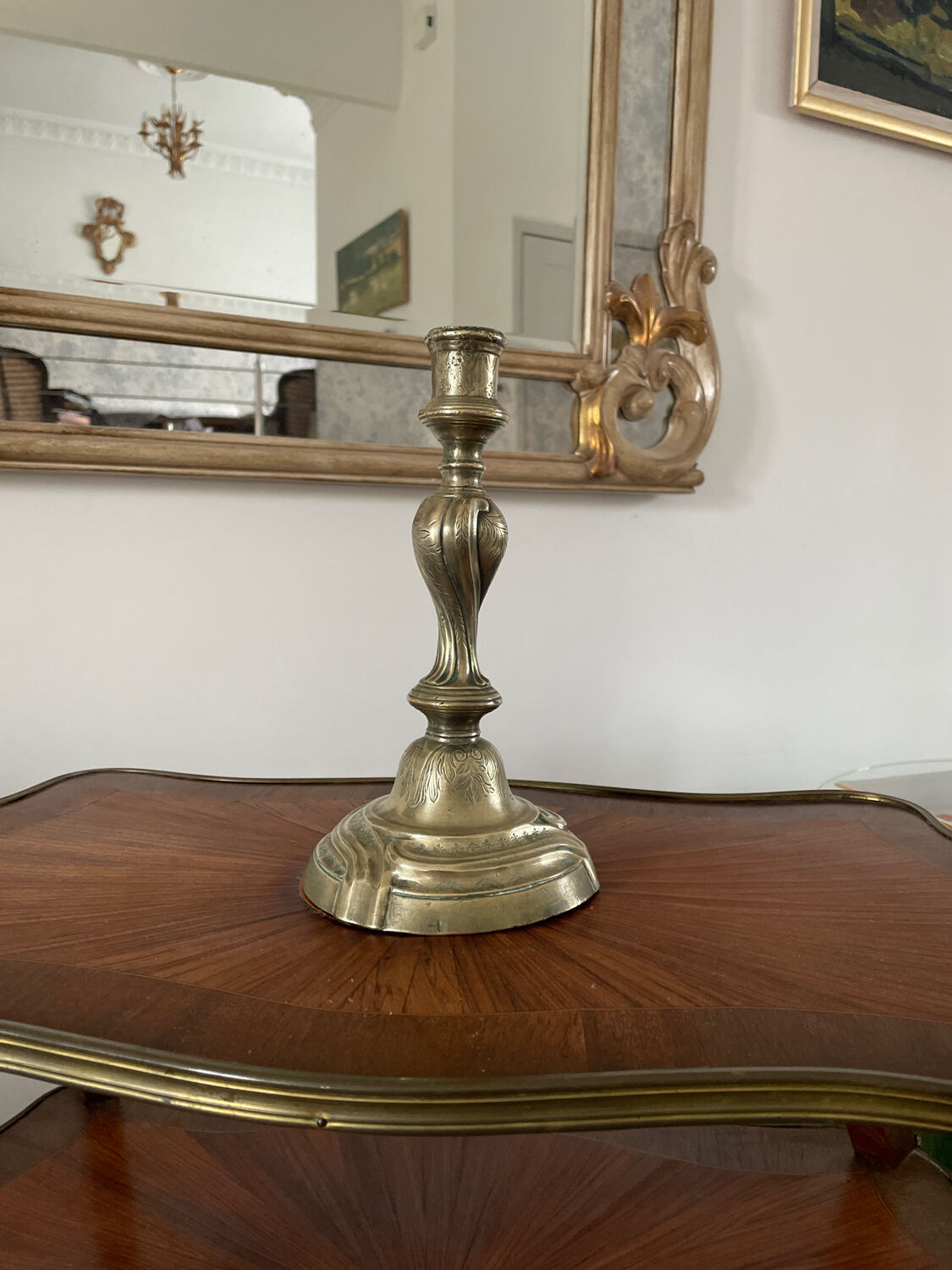Candle holder bronze Louis XV, XVIIIth century