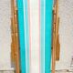 Transat pliant en bois et toile vintage