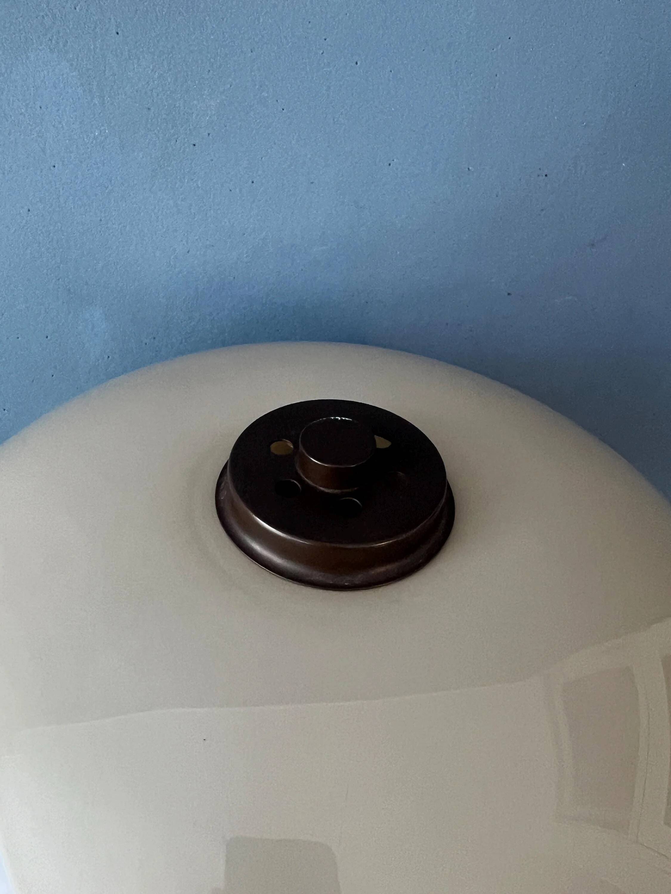 Vintage mushroom floor lamp in brown acrylic glass