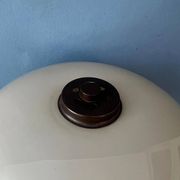Vintage mushroom floor lamp in brown acrylic glass