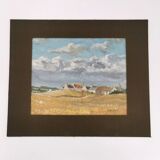Tableau huile Tronoën Penmarc'h Bretagne signée Michel Margueray 1982