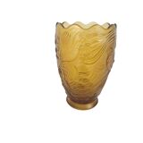 Josef Inwald - Barolac - "Koi Carp" - pressed glass vase - frosted glass -