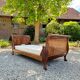 Bench, Rest Bed In Mahogany With Swan Neck Empire Style XIX Eme Century
