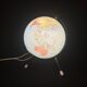 Terrestrial globe 1960 Tripod Taride luminous in vintage world map glass